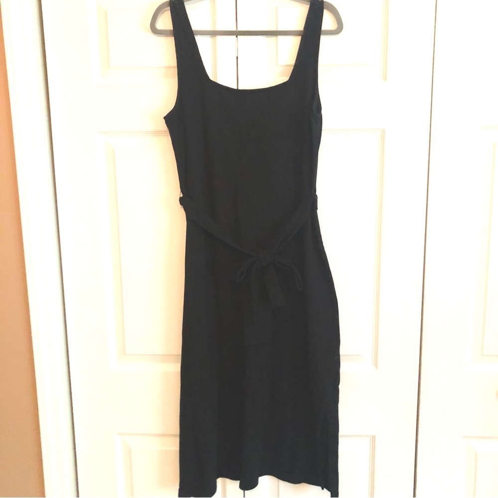 GAP Women’s Black A-Line Midi Tank Dress, Size L Tall